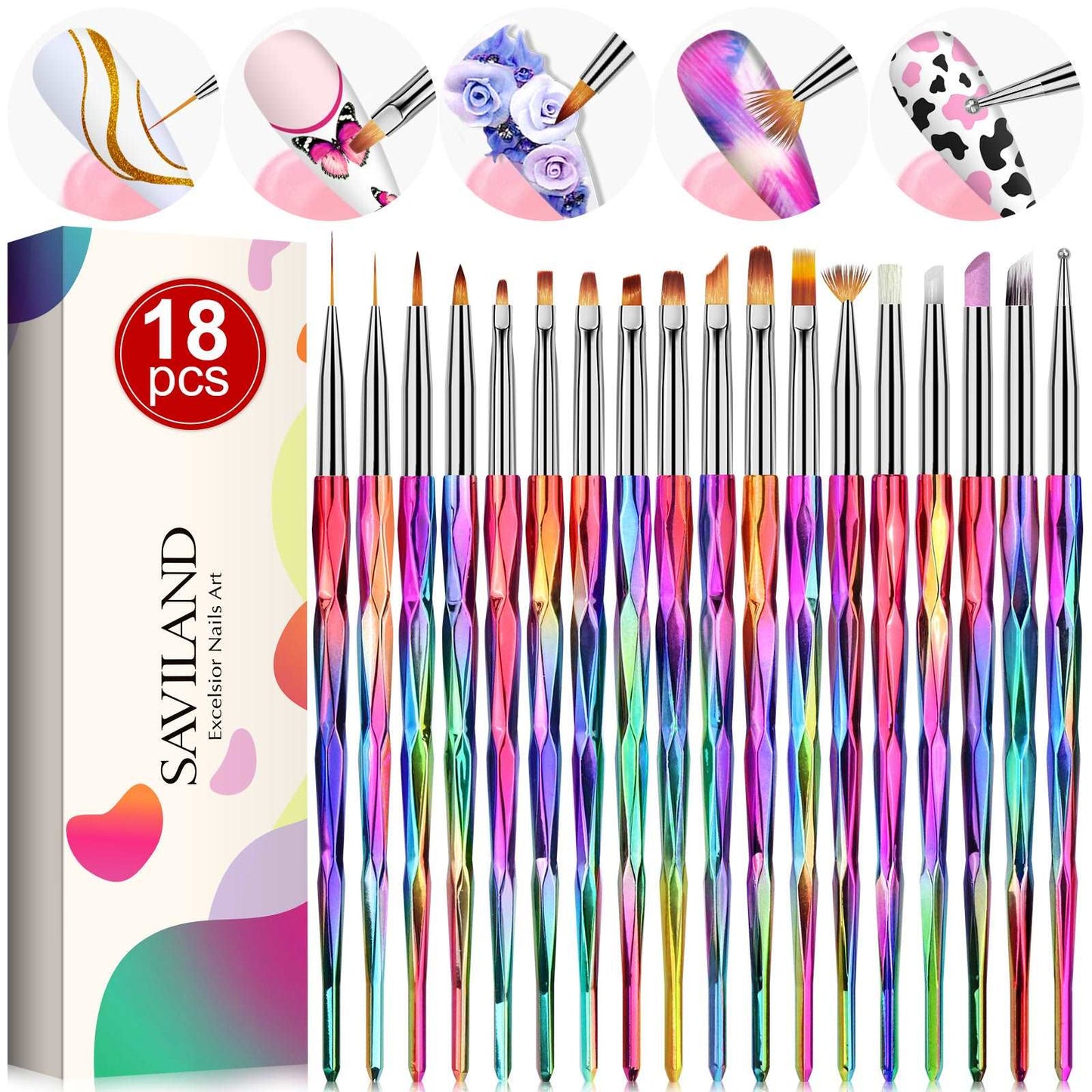 18pcs Nail Art Brushes Set