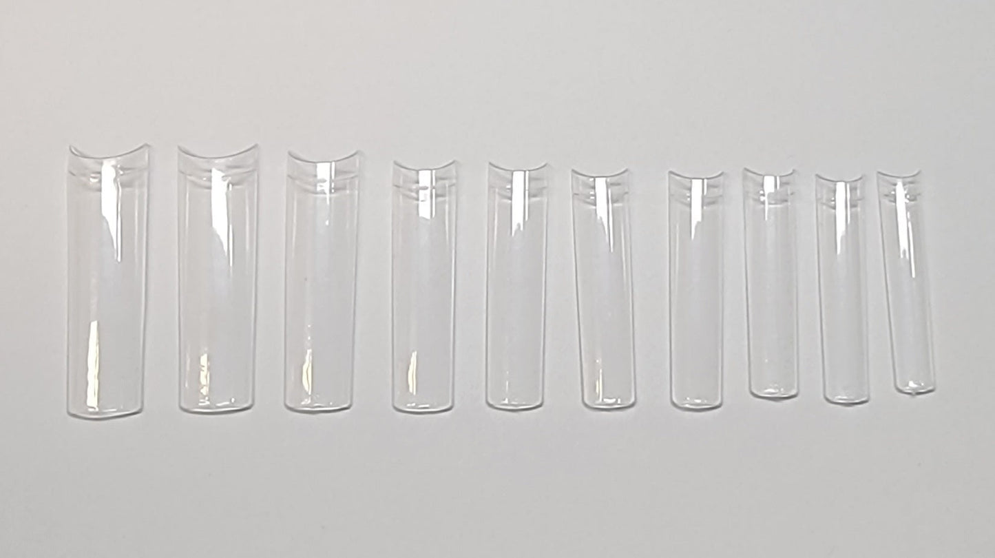 XXL Long Square Clear No C Curve Tips