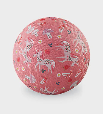 7 Inch Playground Ball - Unicorn Garden (pink)