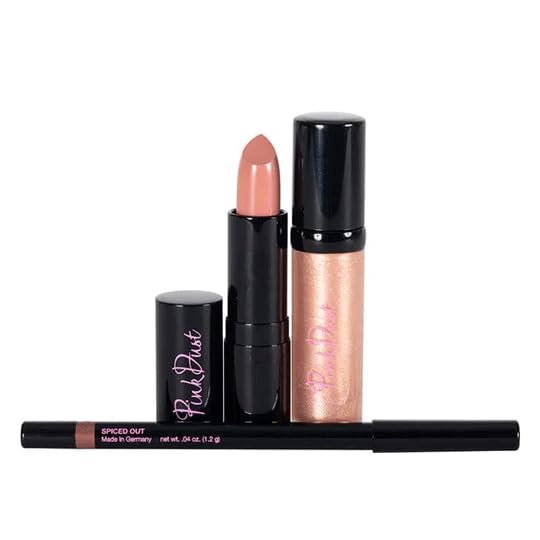 Pink Dust Vanilla Latte Lip Combo - (Pack of 3) Lips Makeup Kit - Lipstick, Liquid Lipstick & Lip Liner Combo Set - Spiced Out Liner, Angelina Lipstick And Lip Juice Lip Gloss Long Lasting