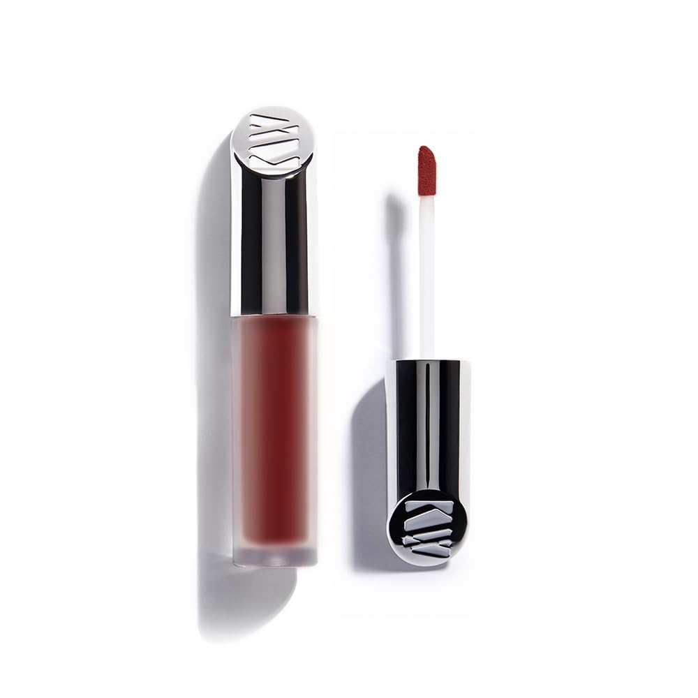 Kjaer Weis Matte Liquid Lipstick - Organic Long Lasting Lipstick for Women, Mauve Lip Stain, Glides like Lip Gloss. Smudge Proof Soft Matte Lip Stick Finish. Cruelty Free Clean Makeup - Lavish
