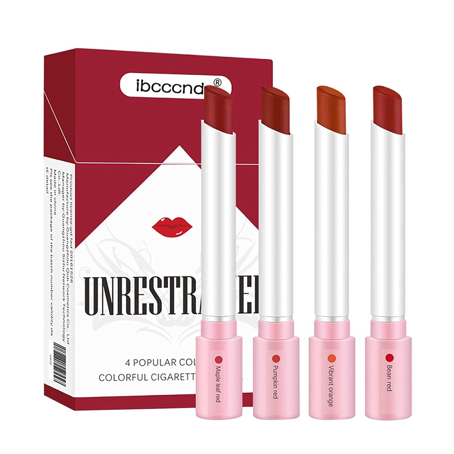 Rose Lip Liner Toasted Colors Cigarettes 4 Lasting Stick Waterproof Pack Lip Set Lipstick Long Lipstick Suga Maple Lipstick (Multicolor-A, One Size)