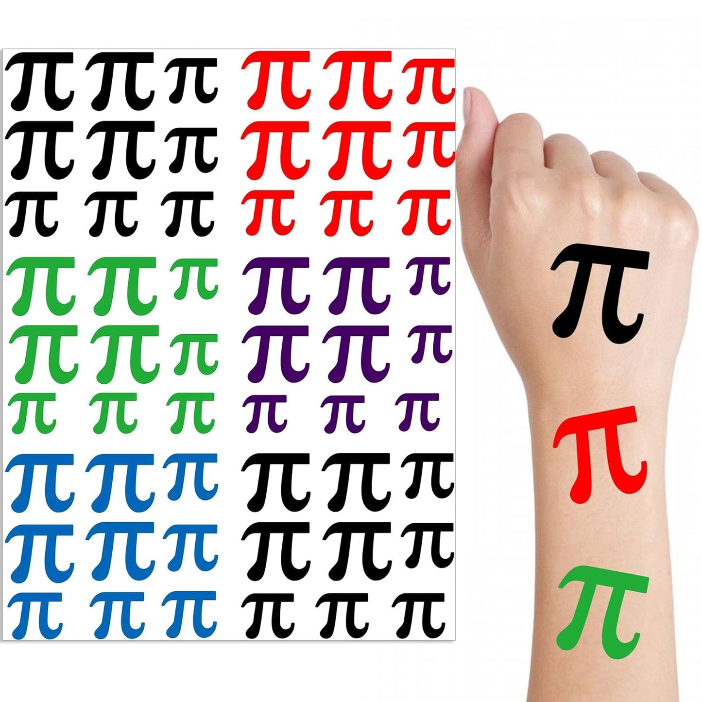 Pi Tattoo Pi Day Tattoos Pi Symbol Temporary Tattoos Math Stickers Party Favors Classroom Gifts Decorations for Kids