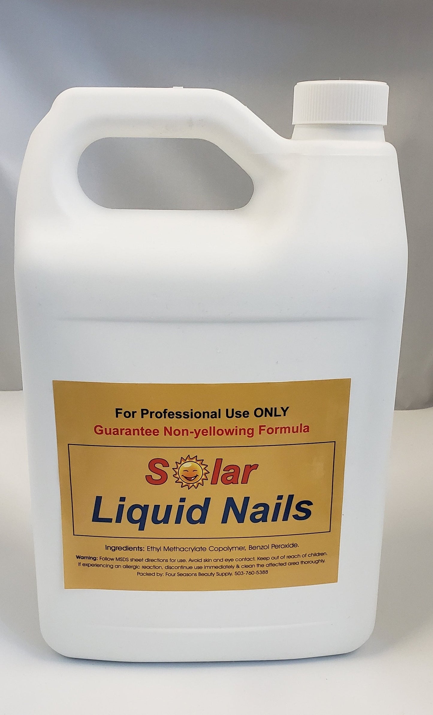 SOLAR NAIL PINK & WHITE LIQUID - Plastic Jug 128 fl. oz