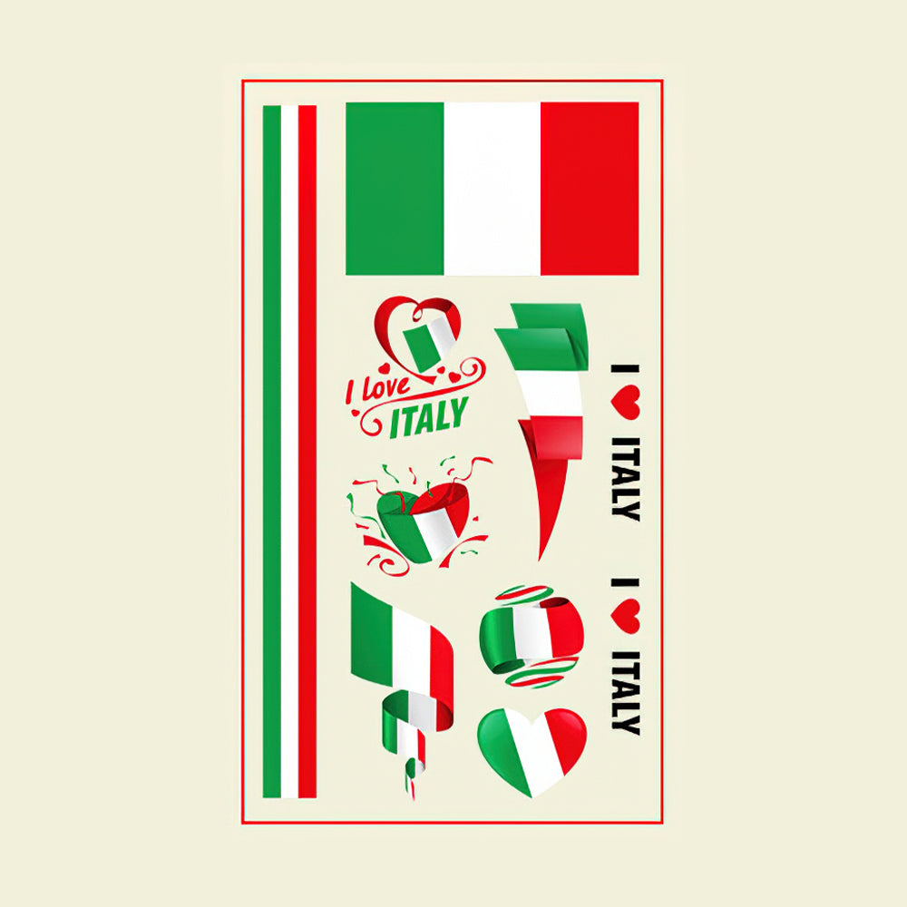 Flag Tattoo Stickers World Cup Soccer Match Party Gifts-Italy