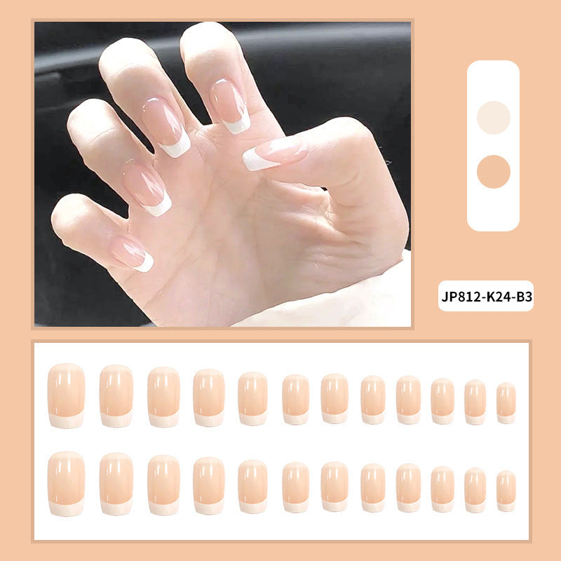 24Pcs Fake Nails Full Cover Simple False Nails for Women & Girls