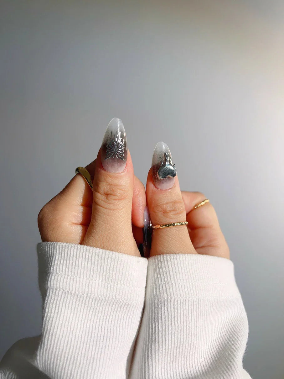 Handmade- Night Butterfly Press On Nail Set