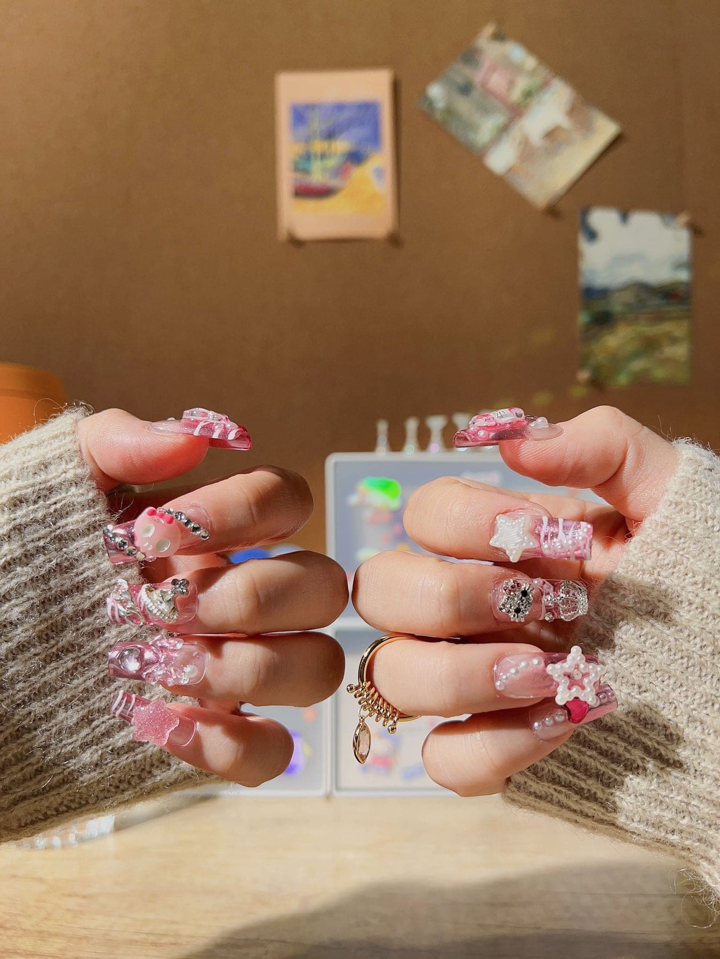 Handmade- Kitty YOLO Press On Nail Set