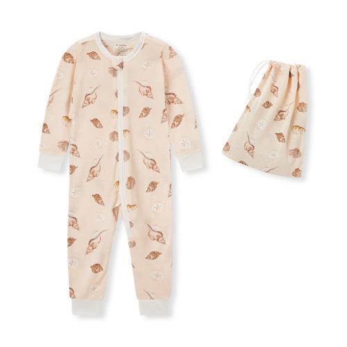 Bamboo Zipper Pajama | Seashells