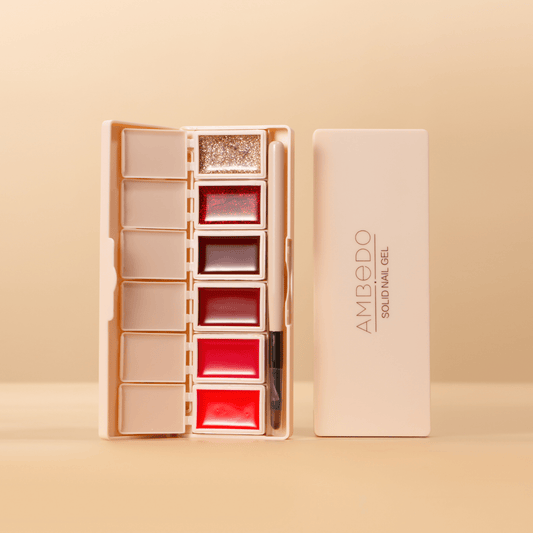 6-Pan Solid Gel Nail Polish Palette - Chilli