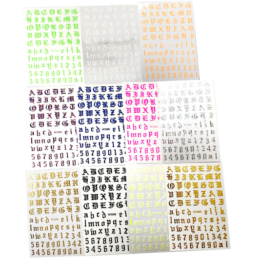 Sticker - ABC & 123 - Set 12 pcs