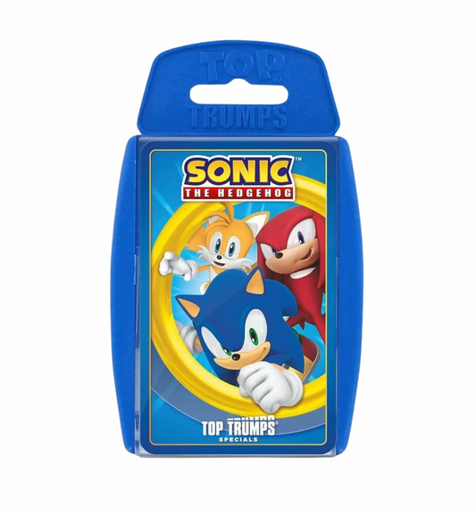 Top Trumps Sonic The Hedgehog Specials Card Game, play with Tail, Knuckles, Eggman, Chaos, Blaze and Chaos from the iconic Sega MegaDrive game, educational gift and toy for boys and girls aged 6 plus