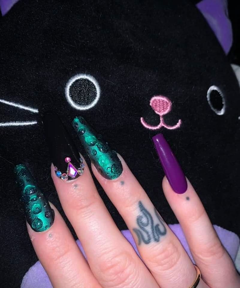 Spring Rain Press on Nail Set