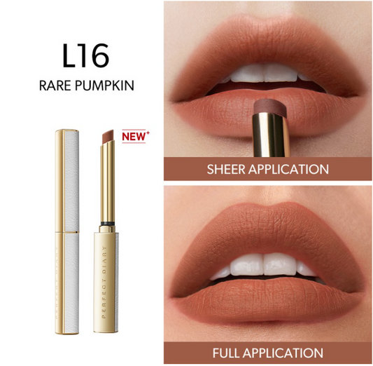 Perfect Diary Rouge Intense Velvet Slim Lipstick L16 Rare Pumpkin