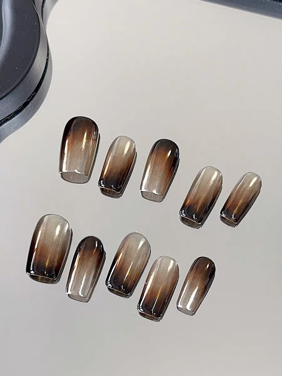Ice Coffee handmade press on nails | False Nails | SHOPQAQ