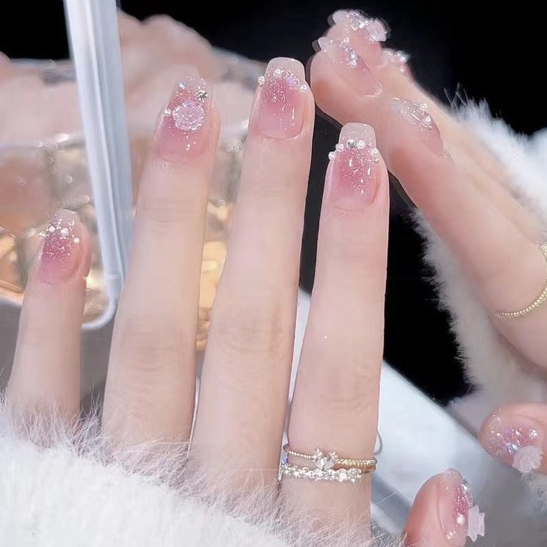 Long-Length Sparkling and Detachable New Nail Stickers