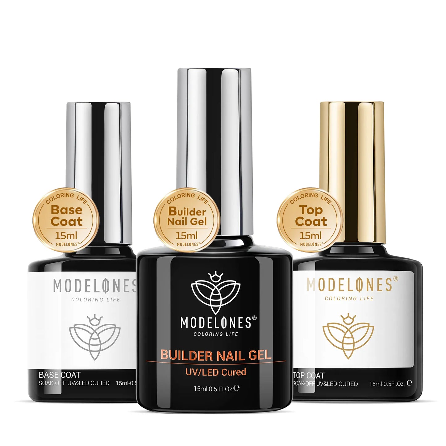 8-In-1 Multi-Functional Builder Nail Gel Top & Base Coat Set - Clear【US/EU ONLY】