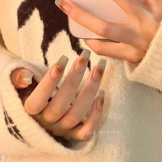 Mint Gray False Nails from SHOPQAQ