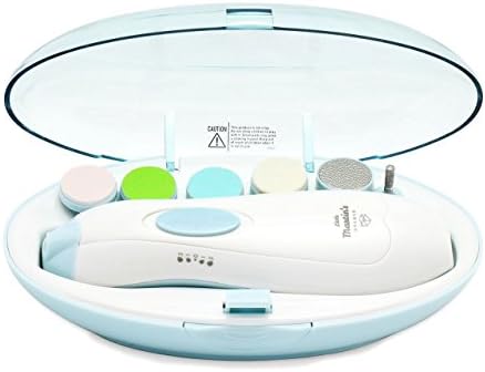 Little Martin’s Drawer Baby Nail Trimmer File with Light - Safe Electric Nail Clippers Kit for Newborn Infant Toddler Kids Toes and Fingernails - Care, Polish and Trim - Battery Operated (AA)