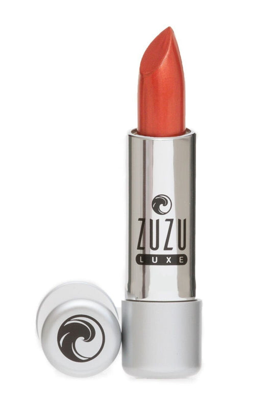 Zuzu Luxe Lip Color Lipstick (Siren - Medium Coral/Gold Pearl), Natural Hydrating Lipstick, Paraben Free, Vegan, Gluten-free, Cruelty-free, Non GMO, 0.13 oz