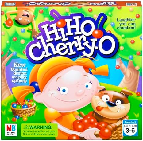 Hasbro Gaming Hi Ho! Cherry-O Board Game, 2-4 Players, Easter Basket Stuffers or Gifts for Kids, Ages 3+ (Amazon Exclusive)