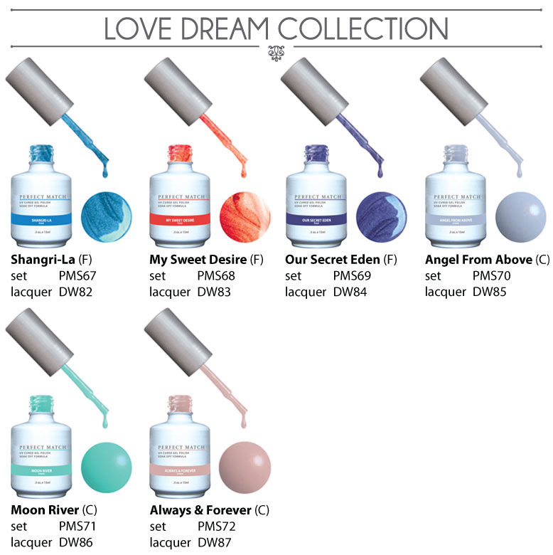 LeChat Perfect Match Collection - 6 Gelcolor+  Matching Nail Polish colors