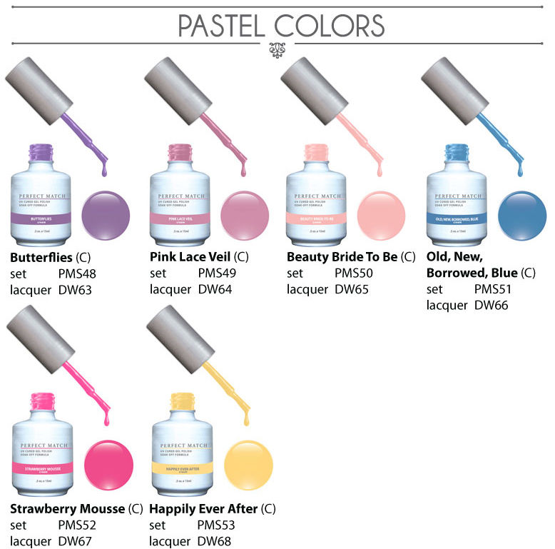 LeChat Perfect Match Collection - 6 Gelcolor+  Matching Nail Polish colors