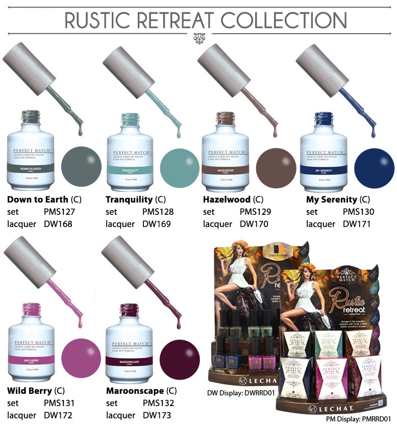 LeChat Perfect Match Collection - 6 Gelcolor+  Matching Nail Polish colors