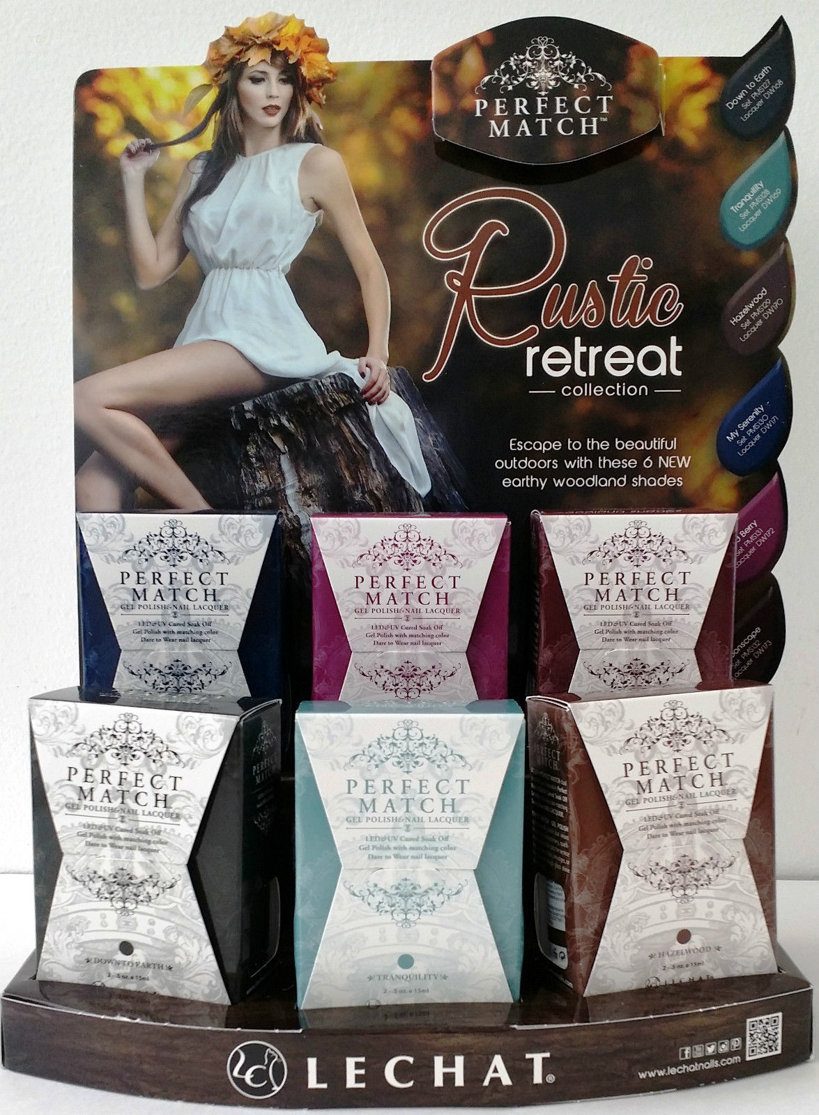 New LeChat Perfect Match Rustic Retreat Collection Gel + Matching Nail Polish