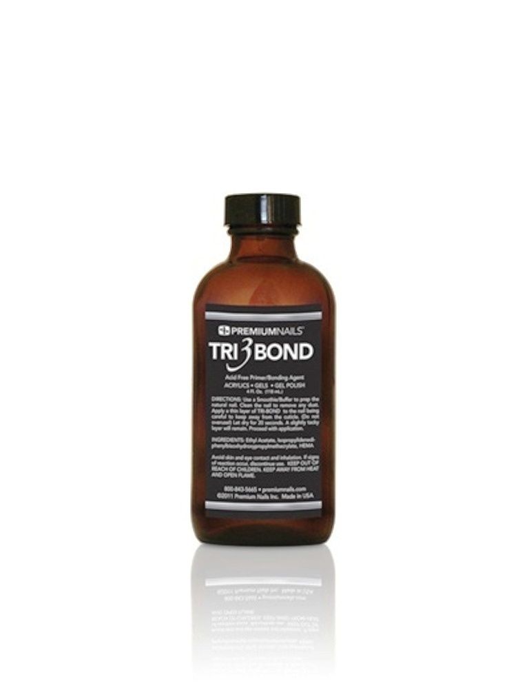 Premiumnails - Tri-Bond Acid-Free Primer (For Soak off Gel Polish/Nail Acrylic/Hard Gel) - 4 fl. oz