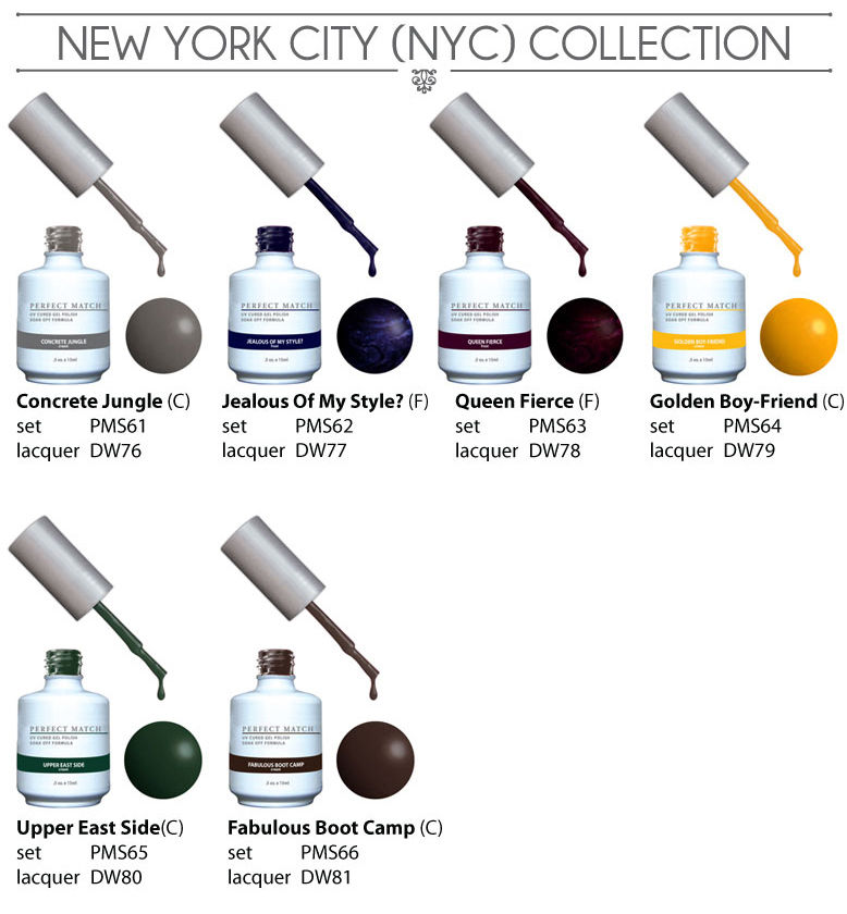 LeChat Perfect Match Collection - 6 Gelcolor+  Matching Nail Polish colors