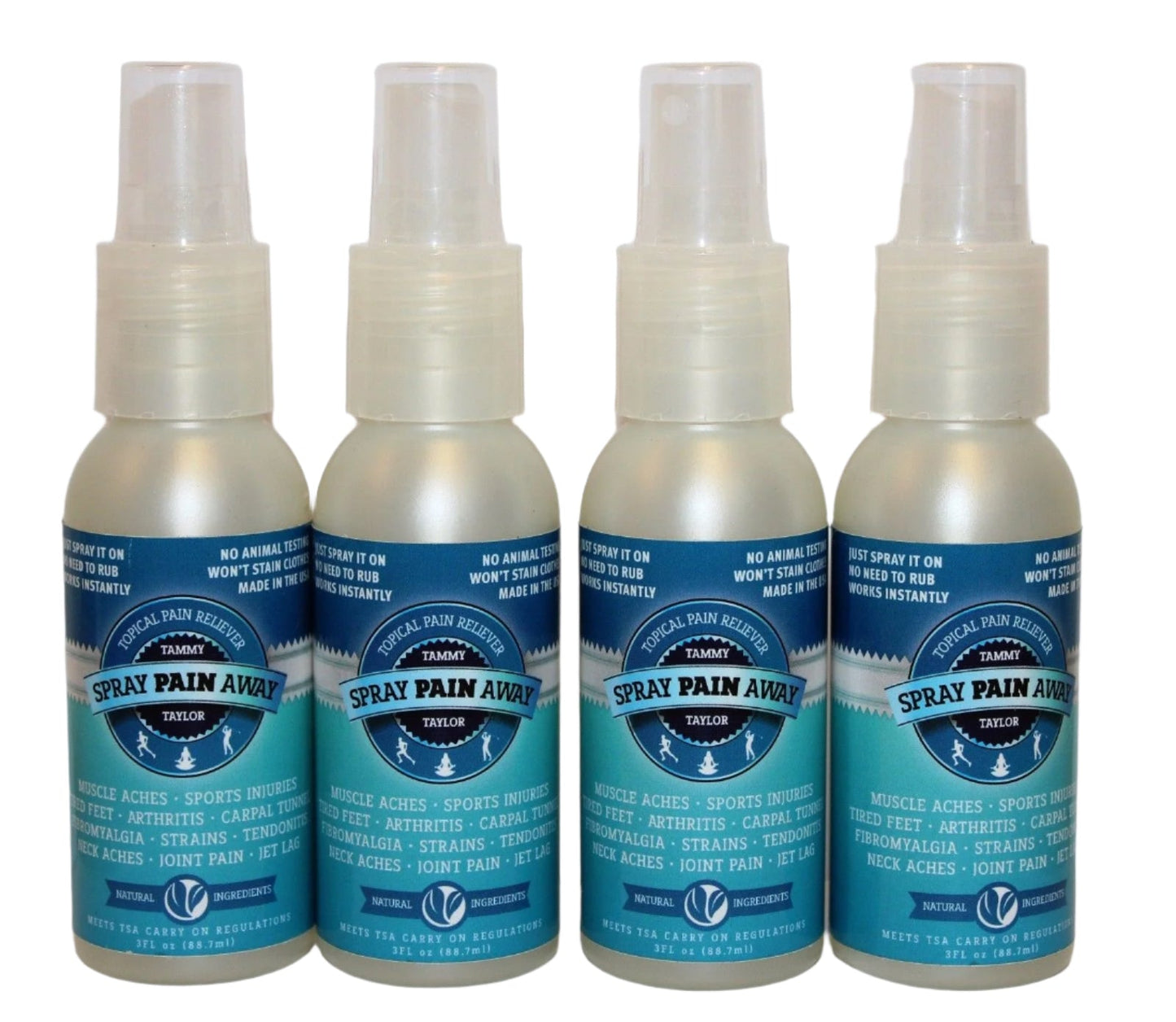 Pack of 4 - Tammy Taylor Spray Pain Away - 3oz/88.7ml