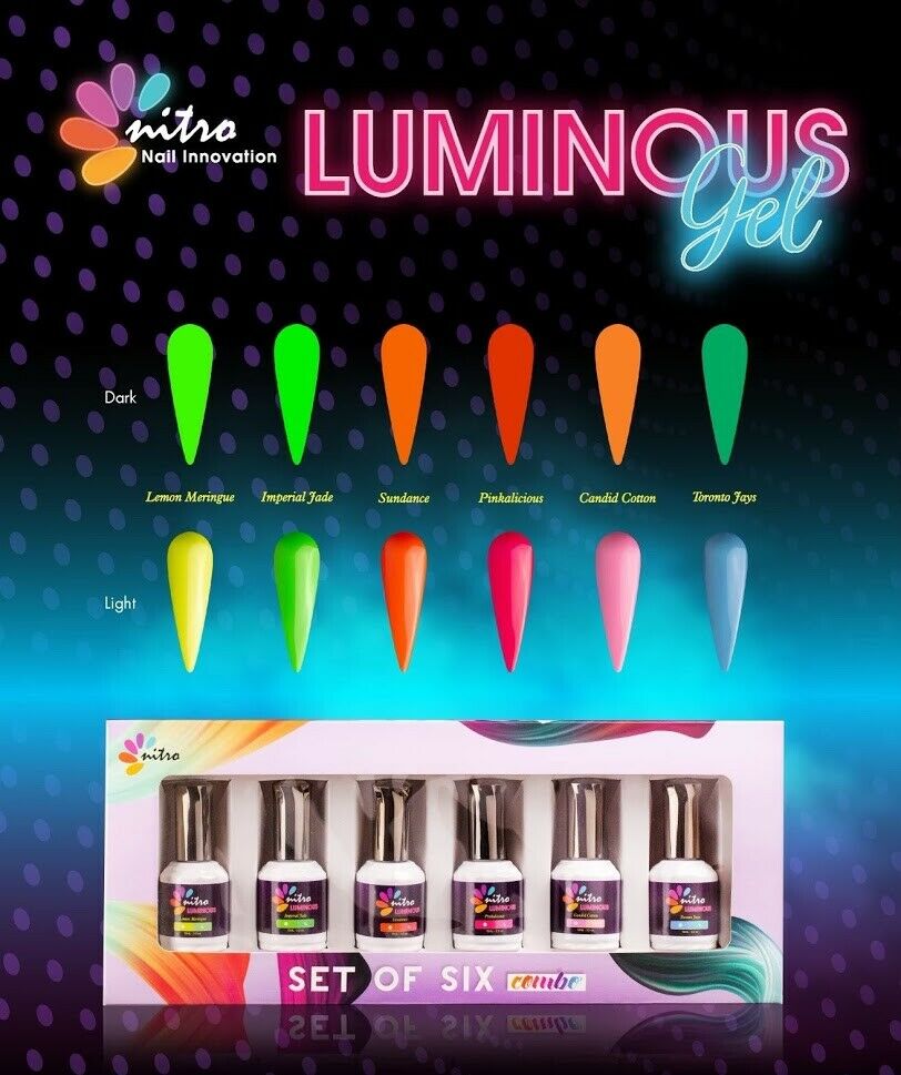 NITRO Luminous Gel GLOW in The Dark Collection [set/single] **Pick any**