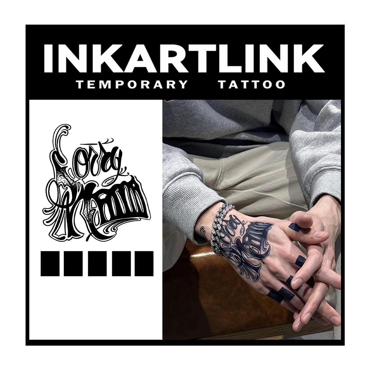 Tattoo Tech, 2 Sheets Large Semi Permanent Tattoo, Adult Art Design Temporary Tattoos, Lasts 1-2 Weeks, Waterproof, Realistic Look, No Adhesive, No Reflection (Apology Design)