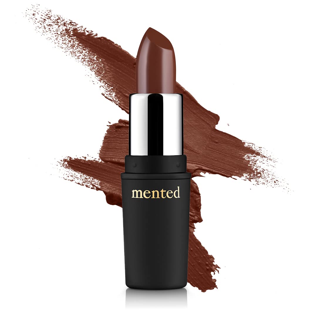 Mented Cosmetics | Semi Matte Nude Lipstick, Dark Night | Vegan, Paraben-free, Cruelty-free | Brown, Dark, Long Lasting Lipstick