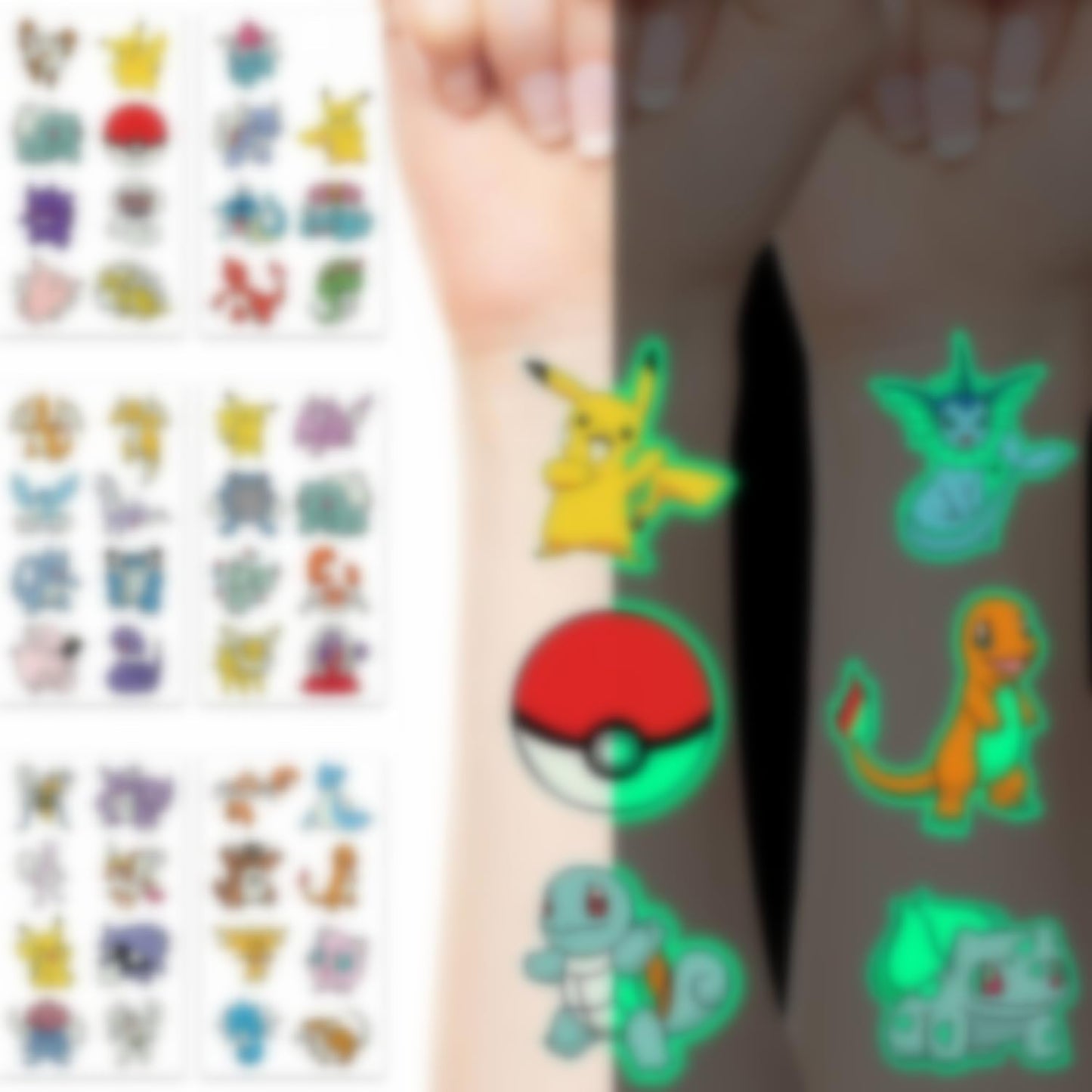 12 Sheets Kids Temporary Tattoo Stickers,Waterproof Fake Tattoos Set, Childrens Stickers Stick on Tattoos for Boys Girls Birthday Party Bag Filler