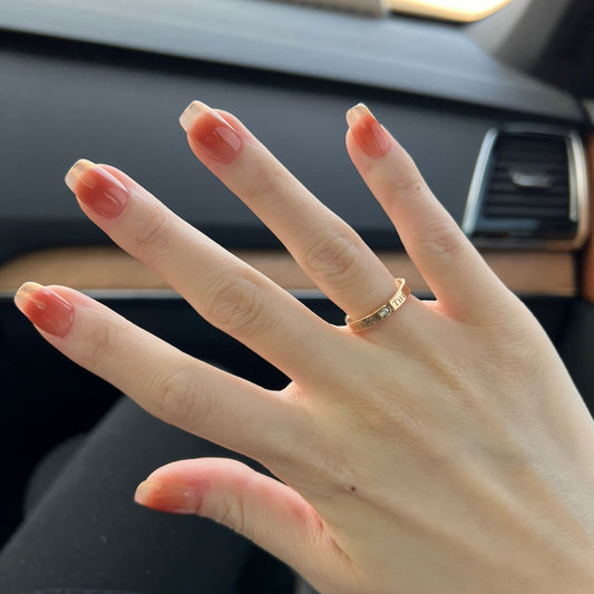 Peachy Short False Nails from SHOPQAQ