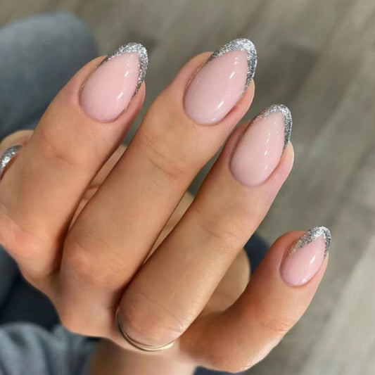 Silver Eclipse Press-on Nails