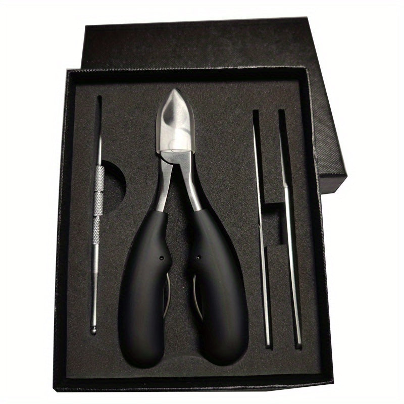 Professional Podiatrist Toenail Clippers for Men and Seniors - Super Sharp Curved Blade for Thick and Ingrown Toe Nails - Pedicure Clippers and Grooming Tool