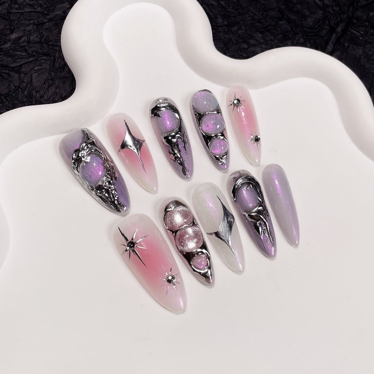 Iridescent Blush Accents