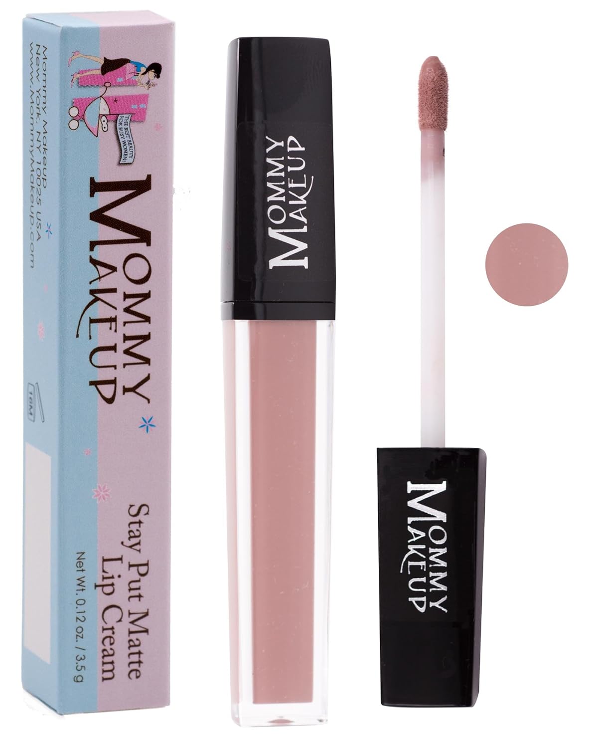 Mommy Makeup Stay Put Matte Lip Cream | Kiss Proof Lipstick in Heather (A Dusty Pink Mauve) Transfer Proof, Smudge Proof, Waterproof, Non Drying, Long Wear Lipstick
