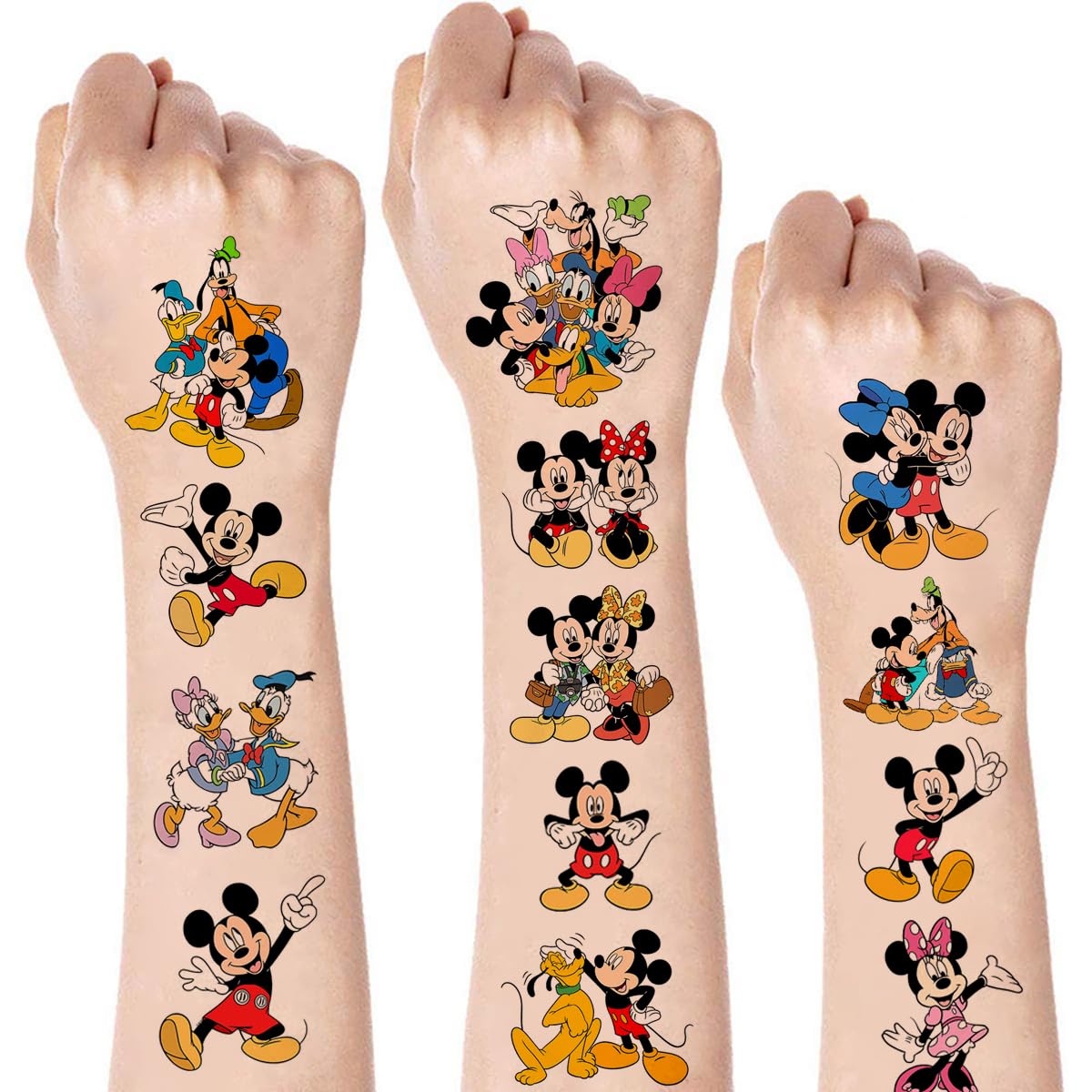 12 Sheets Cute Temporary Tattoos for Kids, Birthday Party Supplies Decorations Party Favors for Girls Boys Kids Party Games Gifts Cartoon Fake Tattoos Stickers Goody Bag Stuffers Carnival Prizes