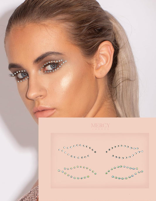 Crystal Eyeliner Jewels ✮ Mercy London Costume Accessories Face Gems Jewels All In One Halloween Headpiece Stick On