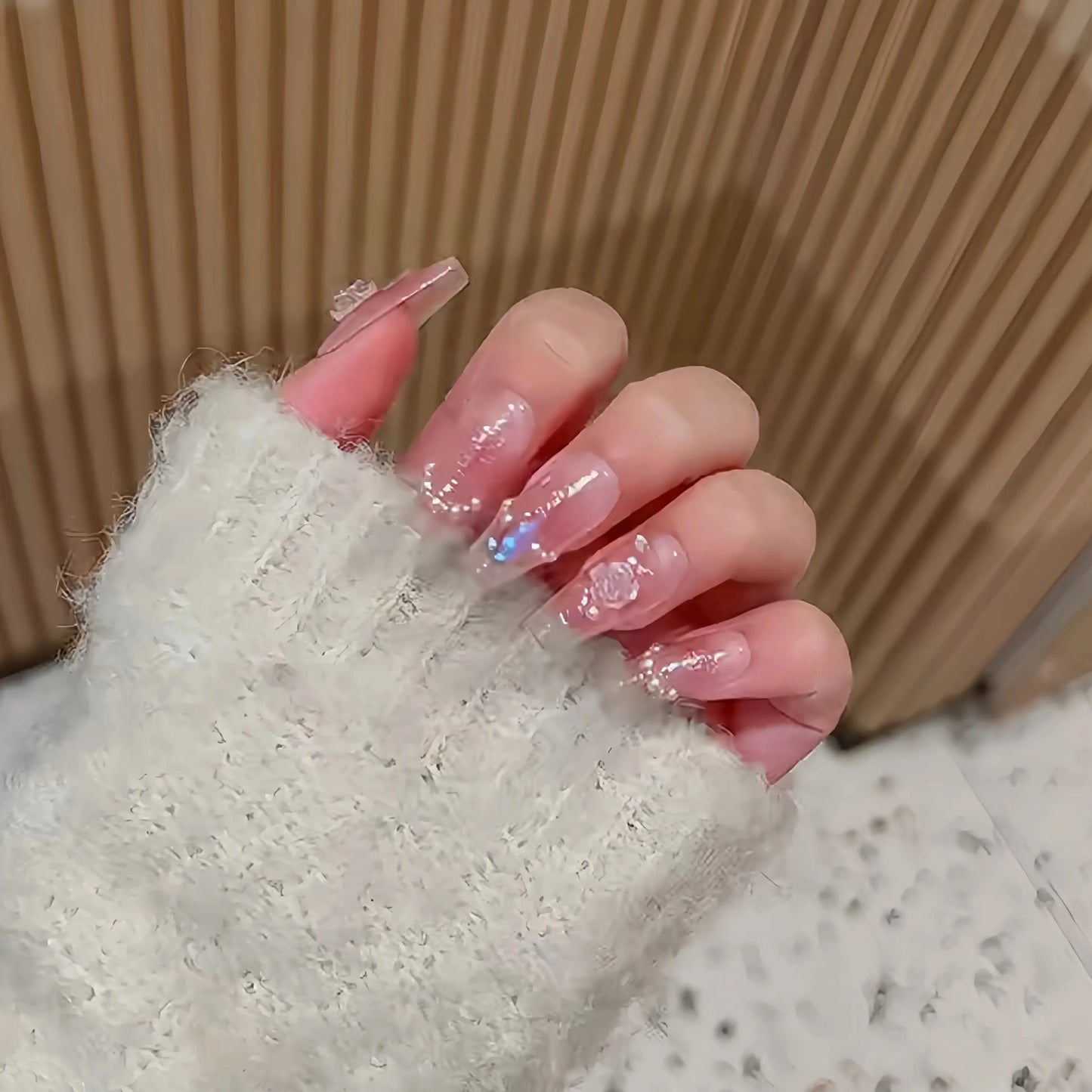 Long-Length Sparkling and Detachable New Nail Stickers