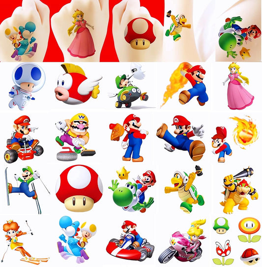 Temporary Tattoos 60-Piece Pack, 2” x 2” Temporary Tattoos for Kids Party Favors, Fake Tattoos Stickers Glow Party Supplies and Decorations For Boys Girls Teens Birthday Gift