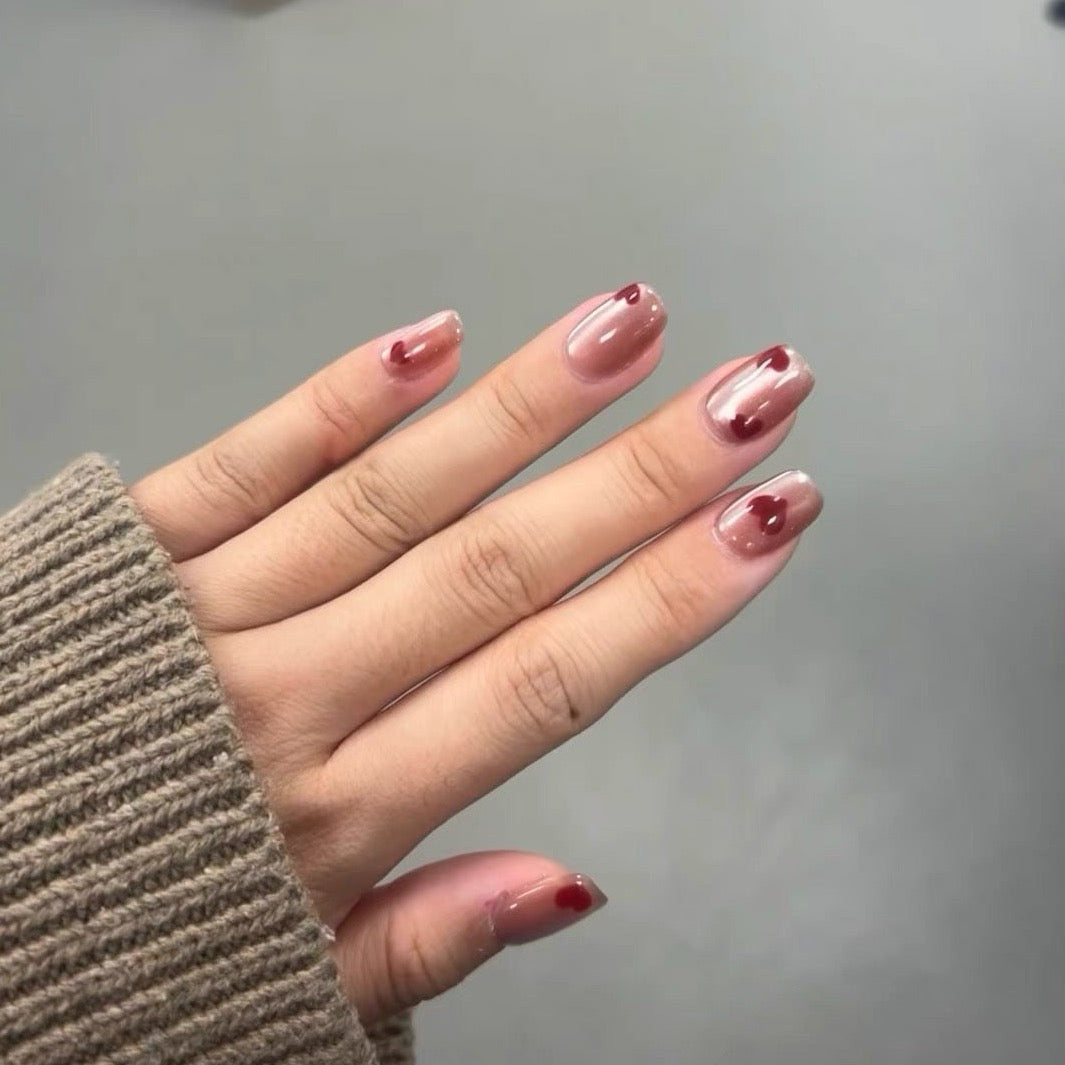 Whitening Mocha Handcrafted Nail Art Pre-made Patch