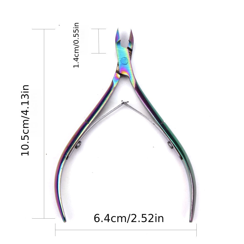 Gorgeous Rainbow Color Nail Clipper Scissor - Perfect for Manicure & Pedicure - Get Rid of Hard Dead Skin & Cuticle!
