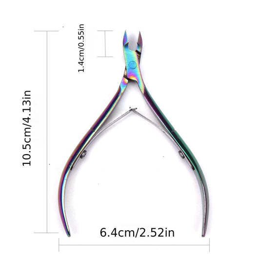 Gorgeous Rainbow Color Nail Clipper Scissor - Perfect for Manicure & Pedicure - Get Rid of Hard Dead Skin & Cuticle!