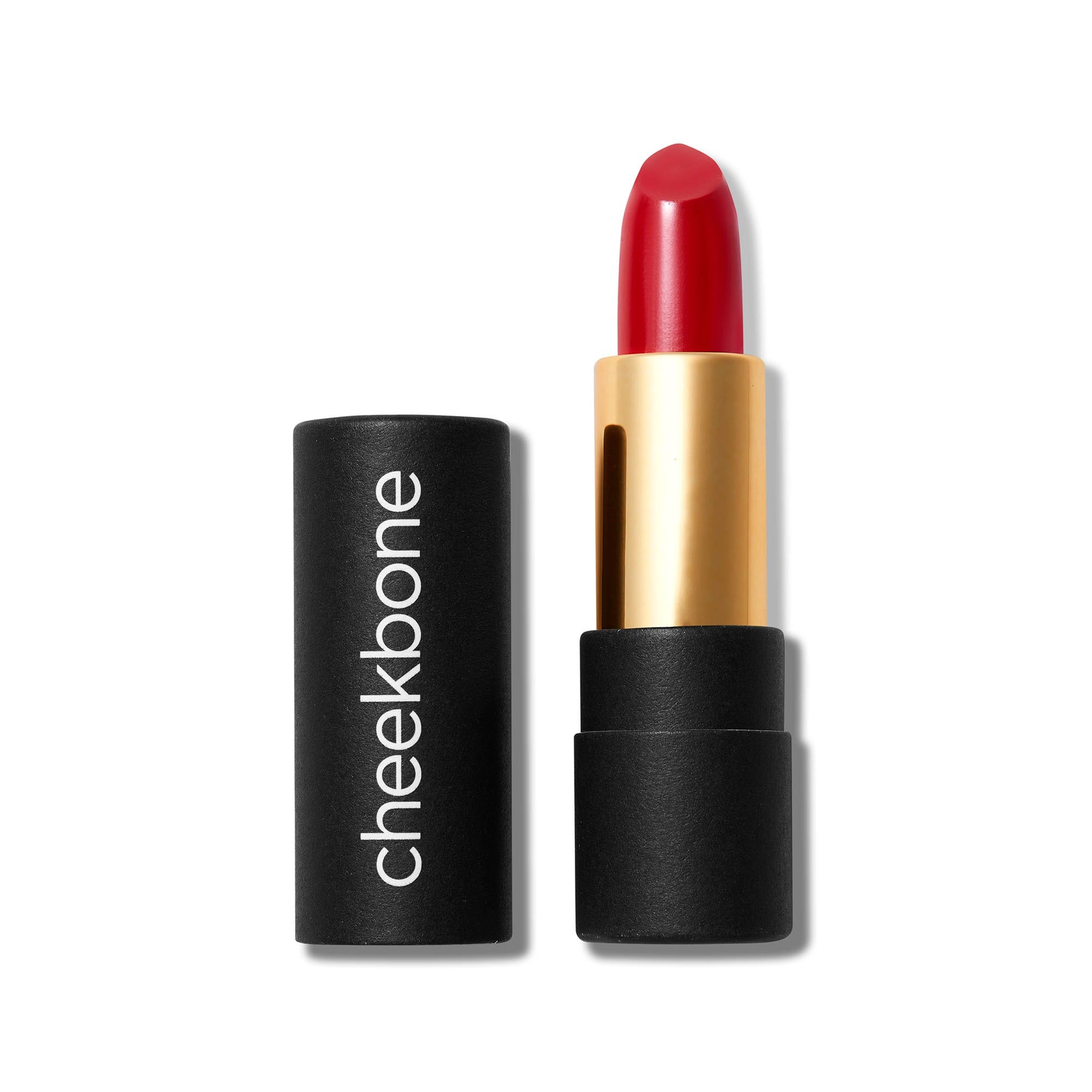 A buildable satin vegan lipstick that cushions lips in a rich, creamy, velvety color.