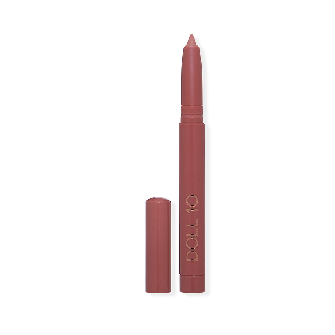 Buff Babe shade of doll pro lip lock serum in component